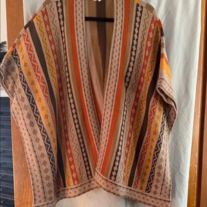 Striped Multicolor Poncho